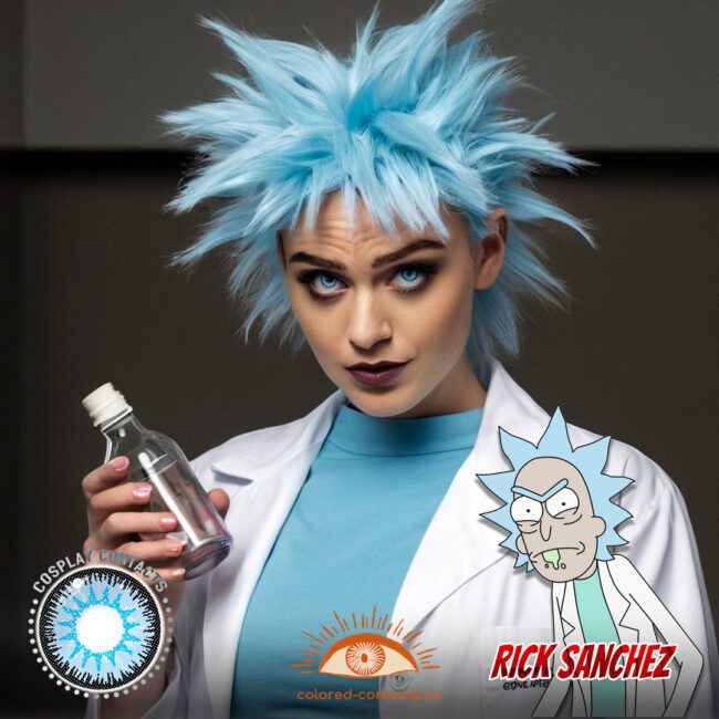 Rick Sanchez Cosplay Blue Contact Lenses