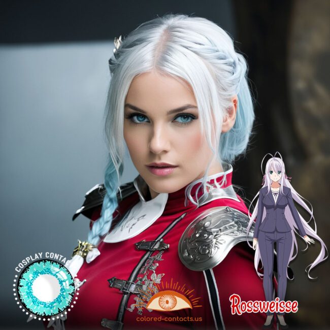 Rossweisse Cosplay Light Blue Contact Lenses