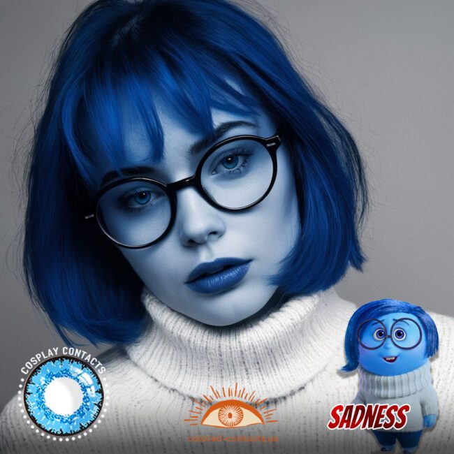 Sadness Cosplay Blue Eye Contact Lenses