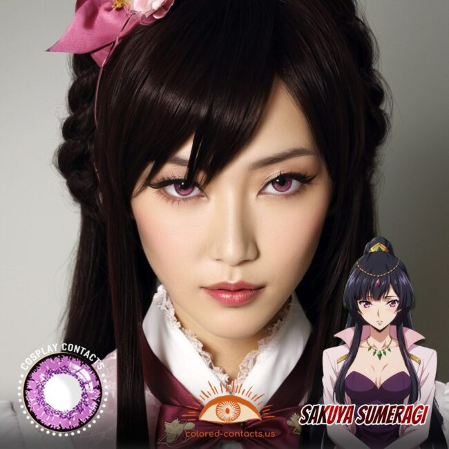Sakuya Sumeragi Cosplay Violet Contact Lenses