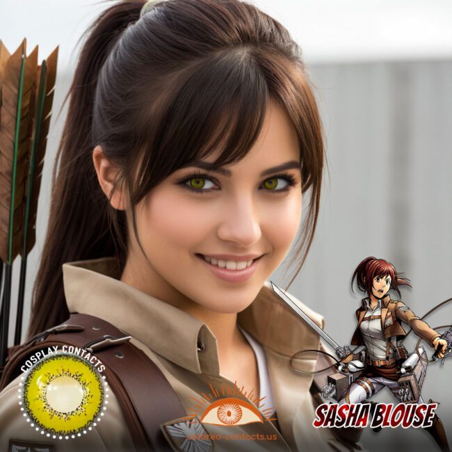 Sasha Blouse Cosplay Brown Contact Lenses