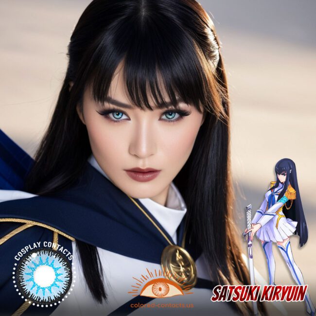 Satsuki Kiryuin Cosplay Blue Contact Lenses