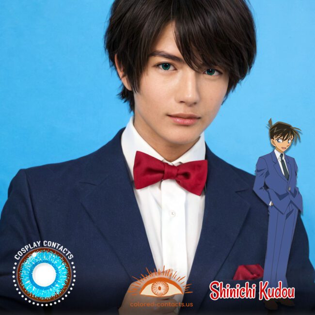 Shinichi Kudou Cosplay Blue Eye Contact Lenses