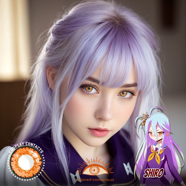 Shiro Cosplay Orange Contact Lenses