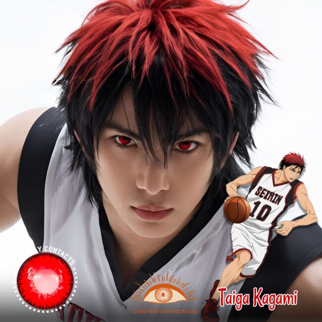 Taiga Kagami Cosplay Red Contact Lenses