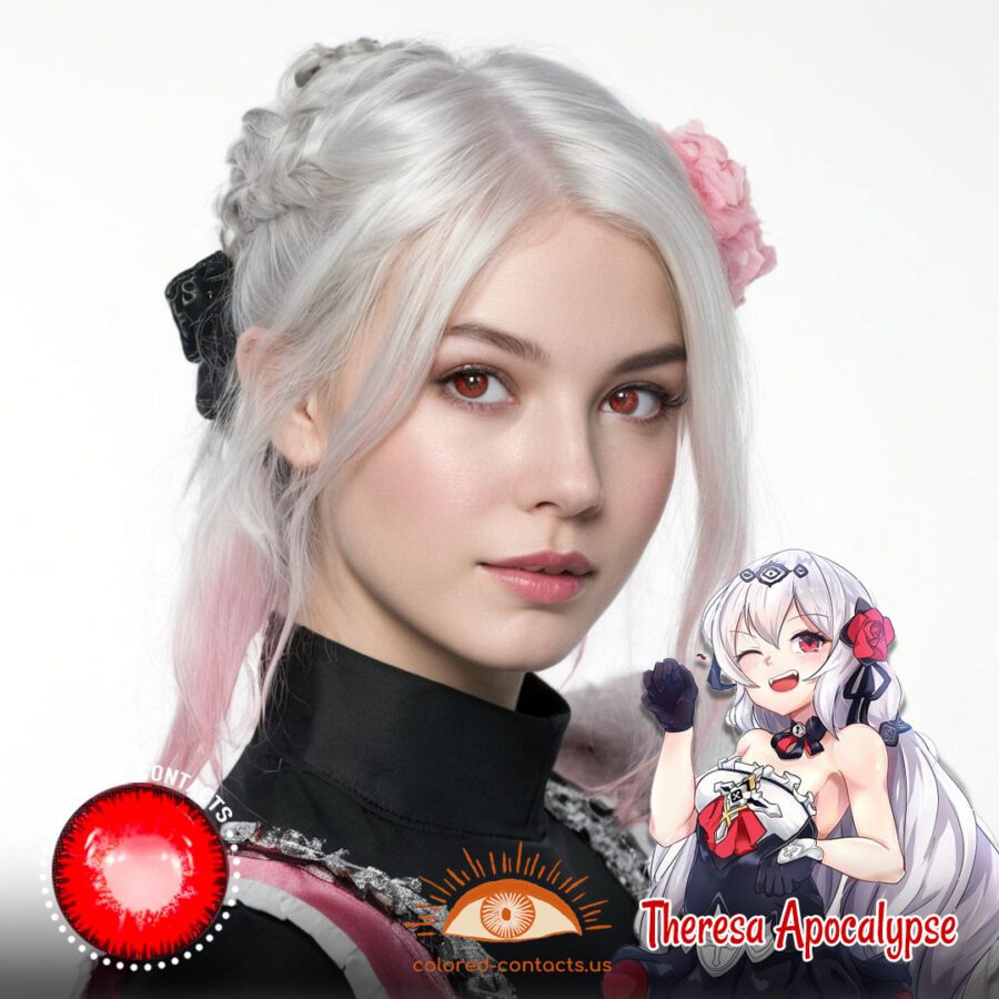Theresa Apocalypse Cosplay Red Contact Lenses