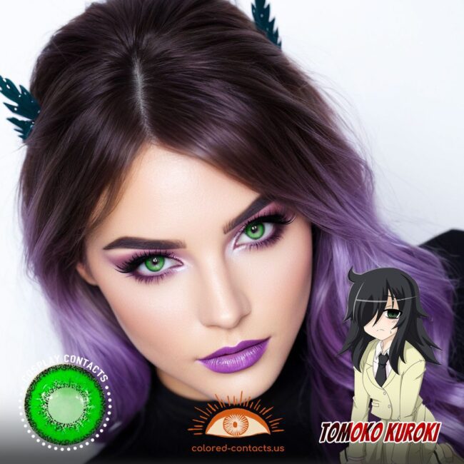 Tomoko Kuroki Cosplay Green Contact Lenses