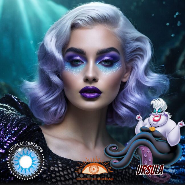 Ursula Cosplay Blue Contact Lenses
