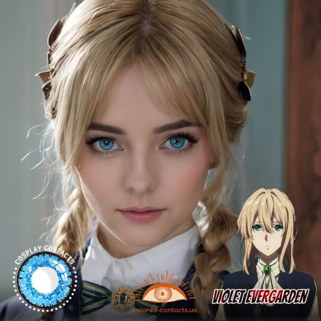 Violet Evergarden Cosplay Blue Contact Lenses