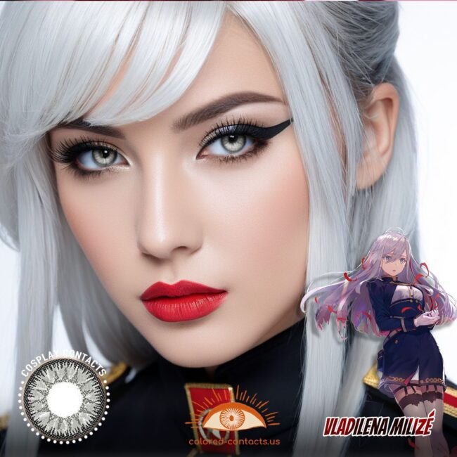 Vladilena Milizé Cosplay Silver Grey Contact Lenses