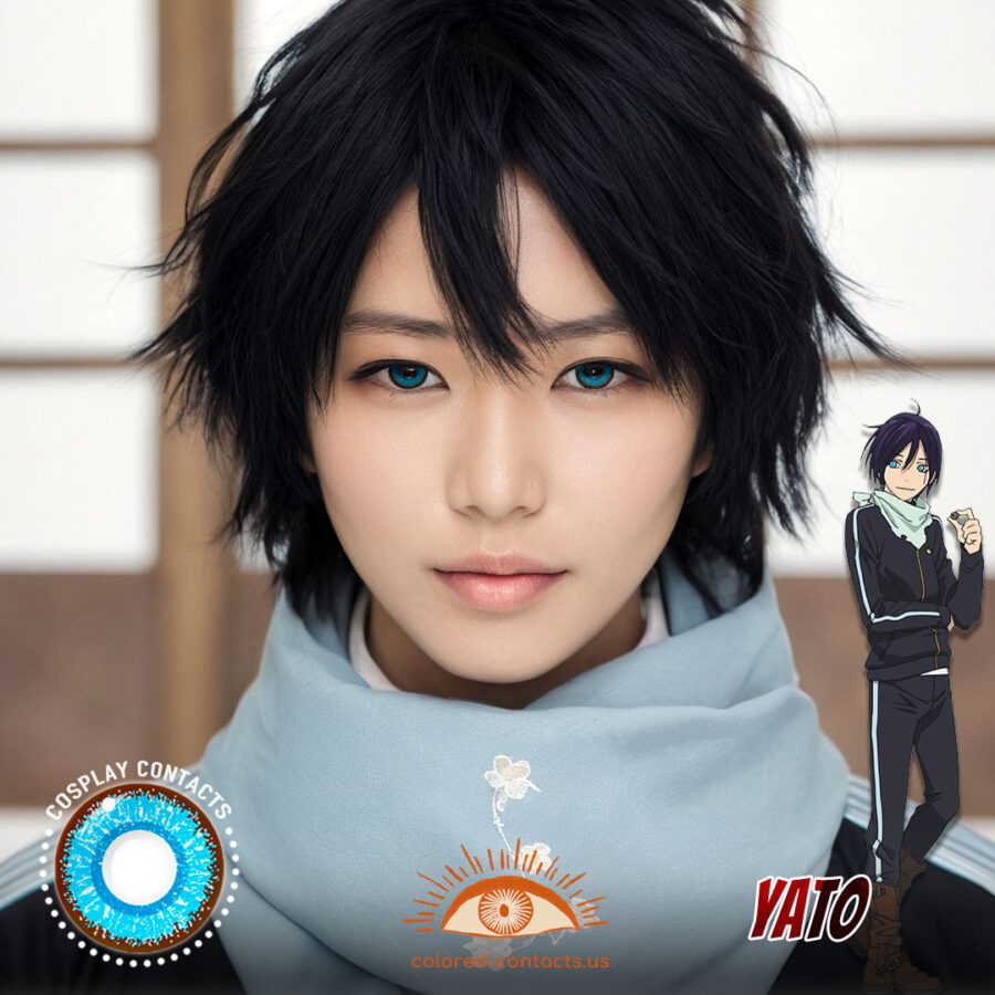 Yato Cosplay Blue Contact Lenses