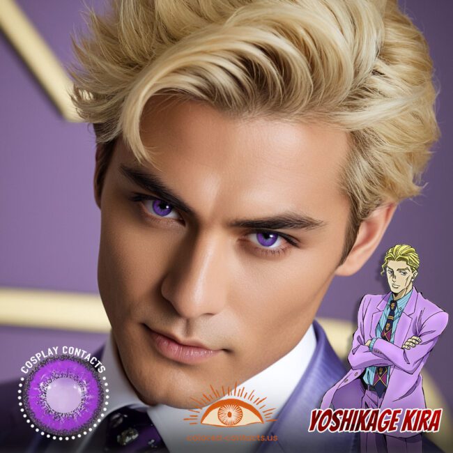 Yoshikage Kira Cosplay Purple Contact Lenses