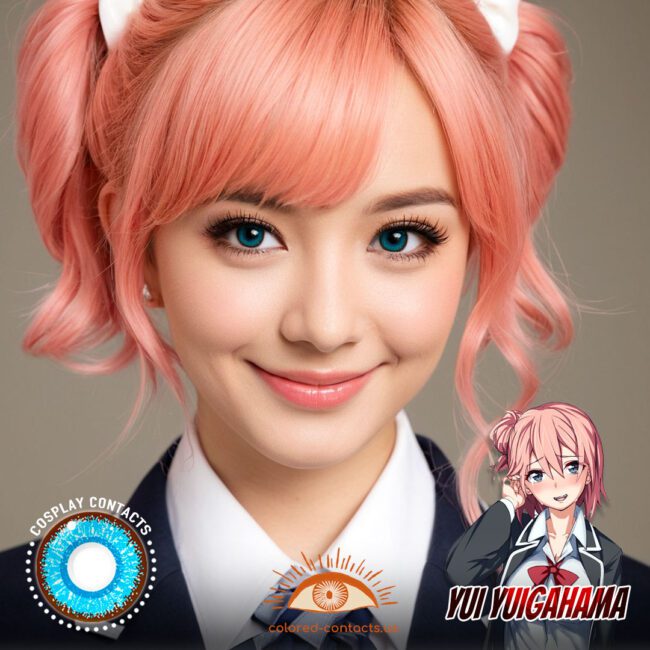Yui Yuigahama Cosplay Blue Contact Lenses