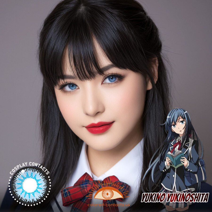 Yukino Yukinoshita Cosplay Blue Contact Lenses