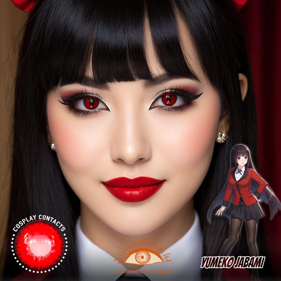 Yumeko Jabami Cosplay Red Contact Lenses