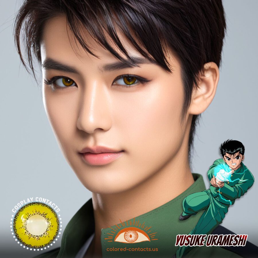 Yusuke Urameshi Cosplay Brown Contact Lenses