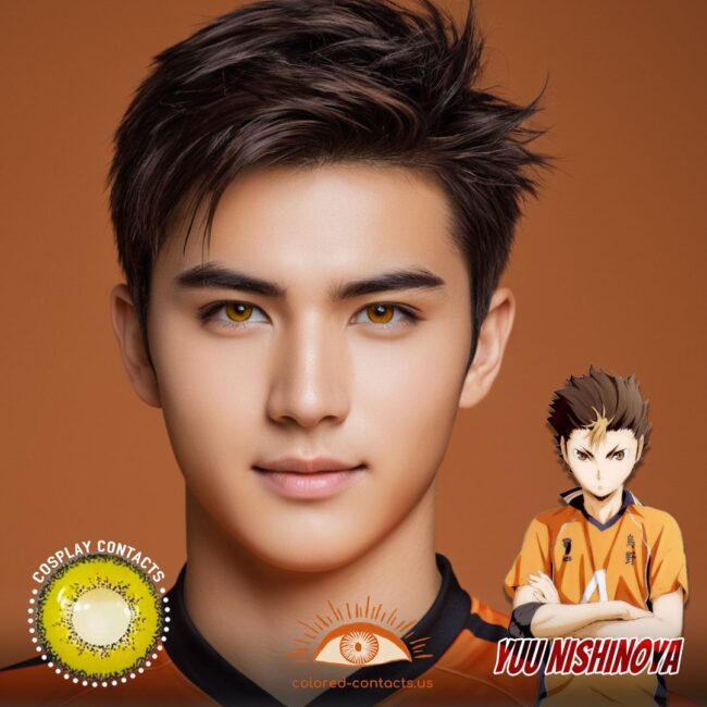 Yuu Nishinoya Cosplay Brown Contact Lenses