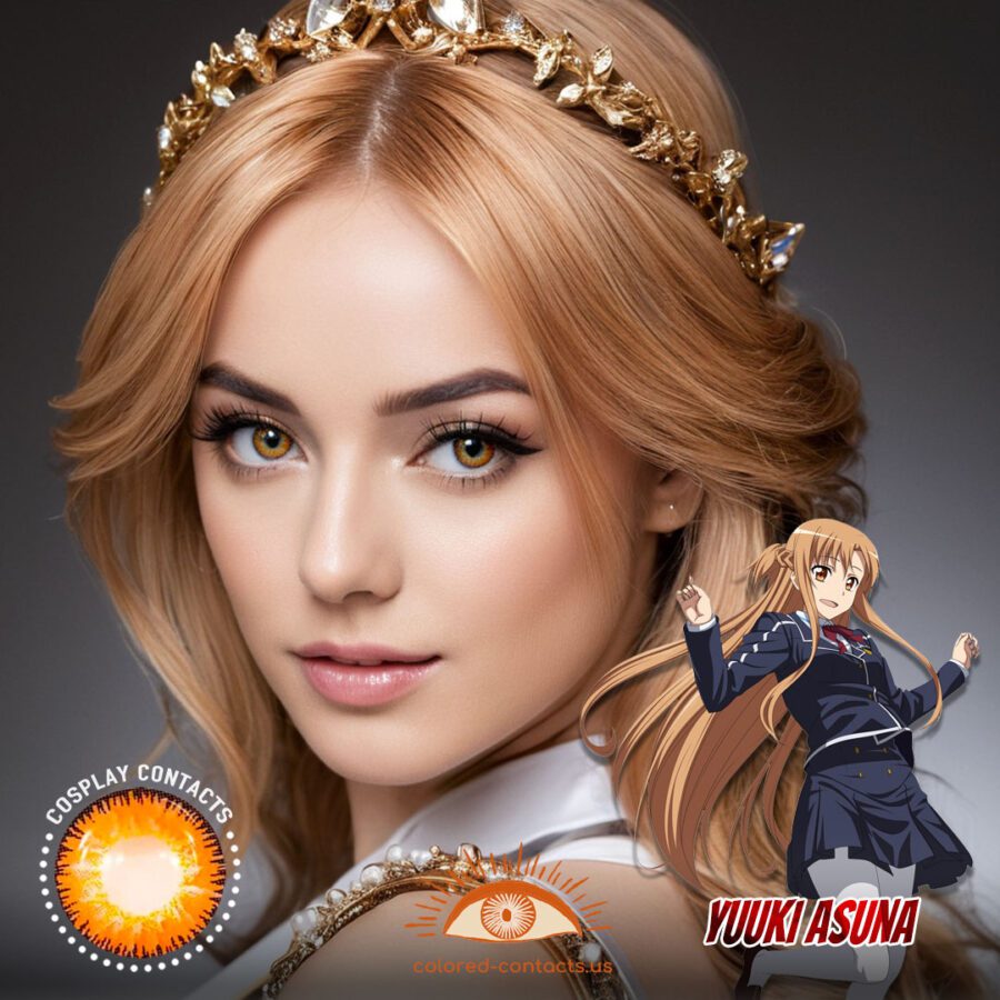Yuuki Asuna Cosplay Brown Contact Lenses
