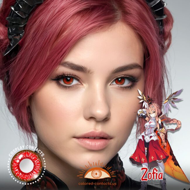 Zofia Cosplay Red Contact Lenses
