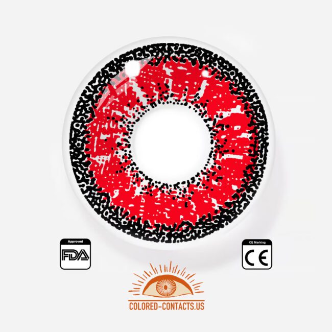 Ai Kotoba Anime Eye Red Colored Contacts Premium Colored Contact Lenses