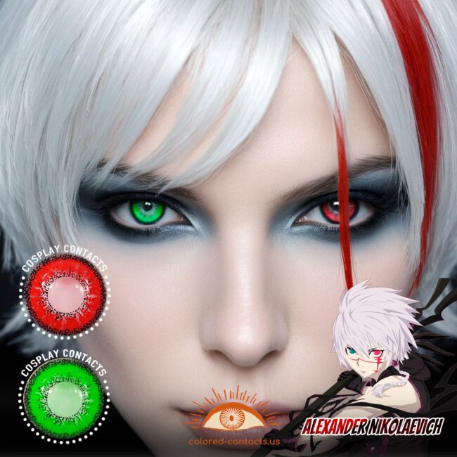 Alexander Nikolaevich Cosplay Heterochromia Contact Lenses