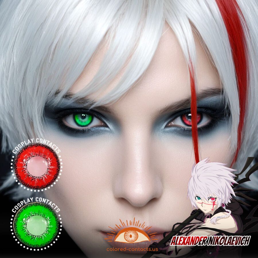Alexander Nikolaevich Cosplay Heterochromia Contact Lenses