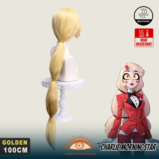Hazbin Hotel: Charlie Morningstar Cosplay Wig - Colored Contacts Hazbin Hotel: Charlie Morningstar Cosplay Wig Premium Colored Contact Lenses