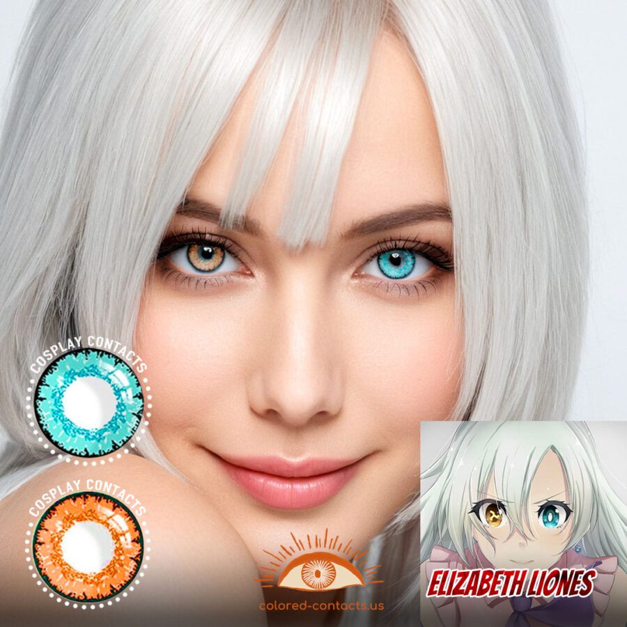 Elizabeth Liones Cosplay Heterochromia Contact Lenses