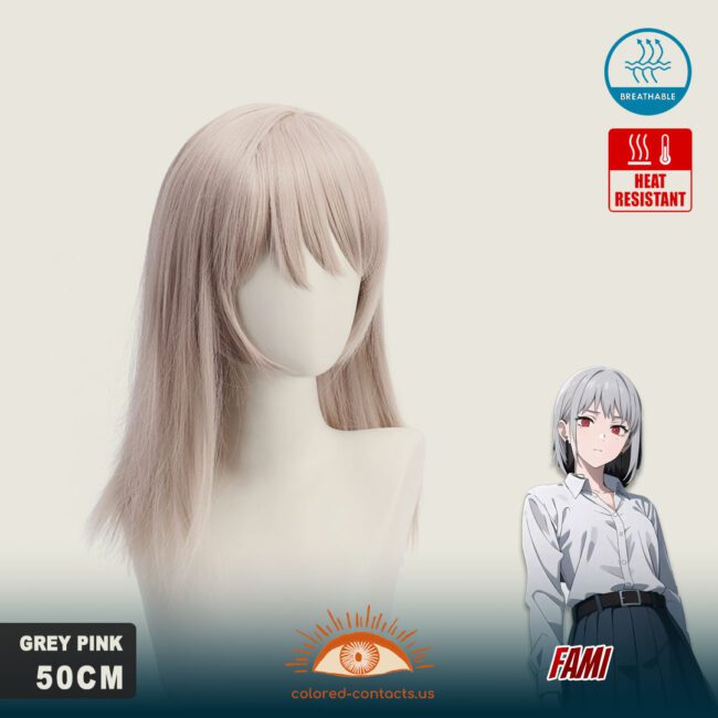 Chainsaw Man: Fami Cosplay Wig - Colored Contacts Chainsaw Man: Fami Cosplay Wig Premium Colored Contact Lenses