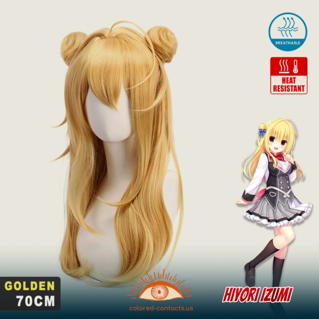 Hamidashi: Hiyori Izumi Cosplay Wig Premium Colored Contact Lenses