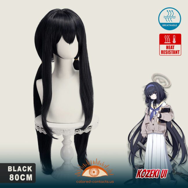 Blue Archive: Kozeki Ui Cosplay Wig Premium Colored Contact Lenses
