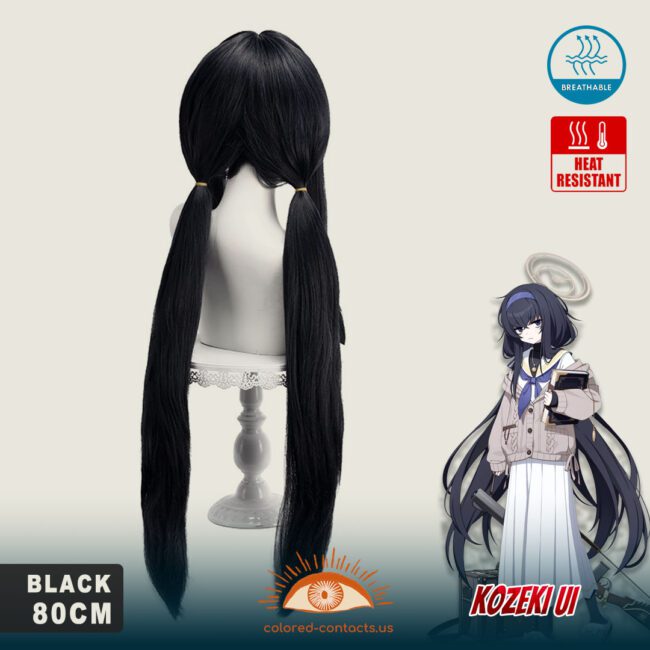 Blue Archive: Kozeki Ui Cosplay Wig Premium Colored Contact Lenses