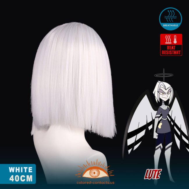 Hazbin Hotel: Lute Cosplay Wig - Colored Contacts Hazbin Hotel: Lute Cosplay Wig Premium Colored Contact Lenses