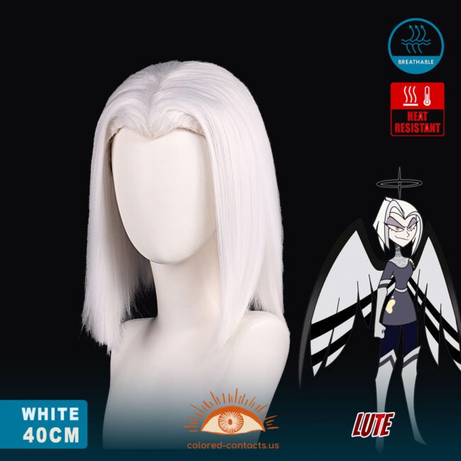 Hazbin Hotel: Lute Cosplay Wig - Colored Contacts Hazbin Hotel: Lute Cosplay Wig Premium Colored Contact Lenses