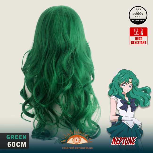 Sailor Moon: Neptune Cosplay Wig - Colored Contacts Sailor Moon: Neptune Cosplay Wig Premium Colored Contact Lenses