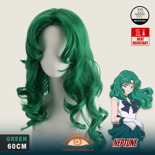 Sailor Moon: Neptune Cosplay Wig - Colored Contacts Sailor Moon: Neptune Cosplay Wig Premium Colored Contact Lenses