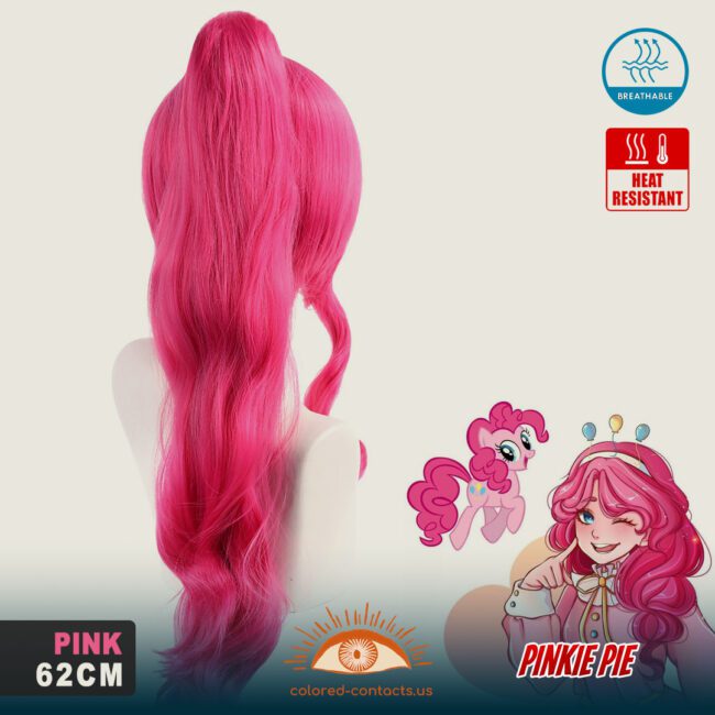 My Little Pony: Pinkie Pie Cosplay Wig - Colored Contacts My Little Pony: Pinkie Pie Cosplay Wig Premium Colored Contact Lenses
