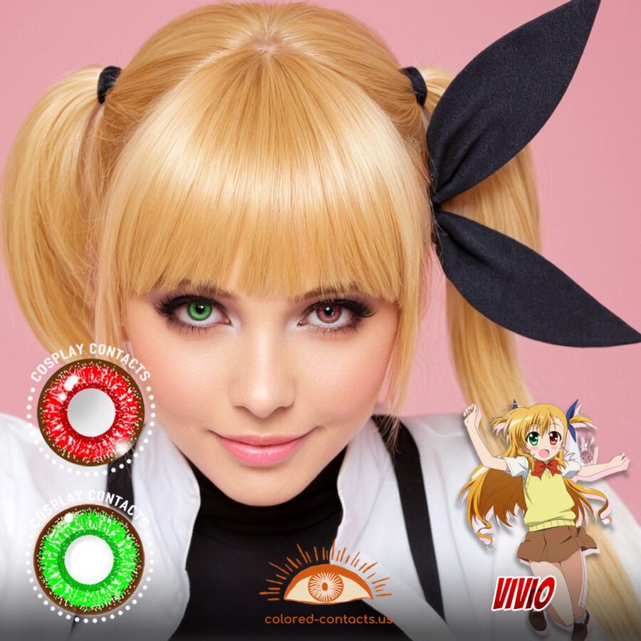 Vivid Strike! Vivio Cosplay Heterochromia Contact Lenses