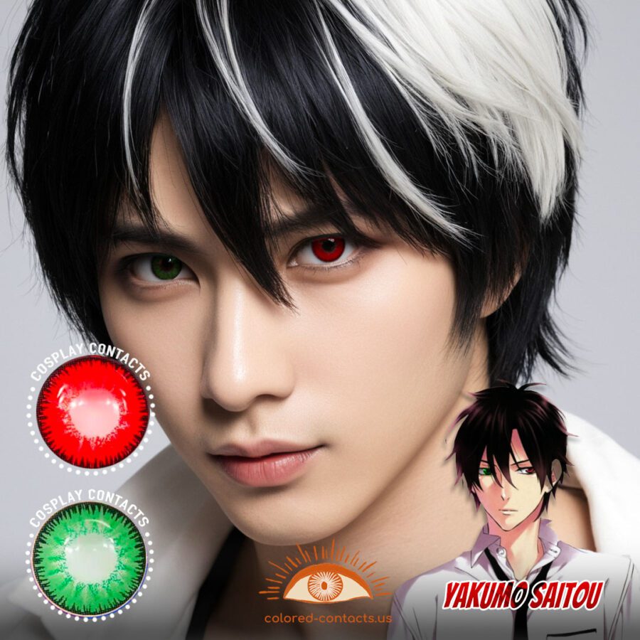Yakumo Saitou Cosplay Heterochromia Contact Lenses