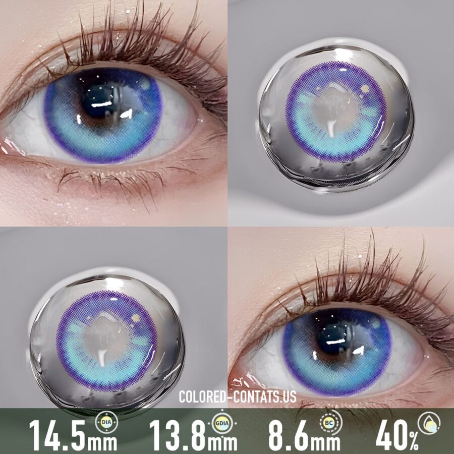 Aurora Dream Galaxy Blue Contact Lenses