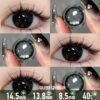 Charcoal Mist Pure Black Contact Lenses - Colored Contacts Charcoal Mist Pure Black Contact Lenses