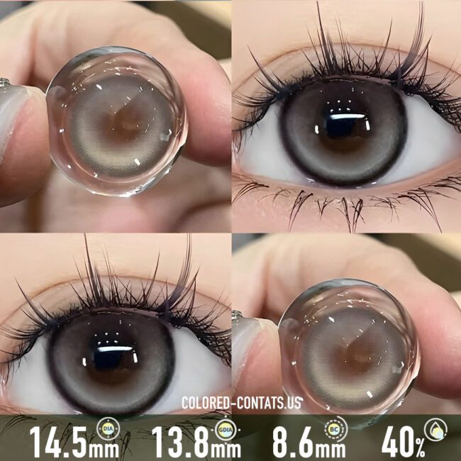 How To Choose Colored Contacts: Size, Comfort, And Bc Explained 🤓👀 - Colored Contacts Luminous Cream Brown Contact Lenses