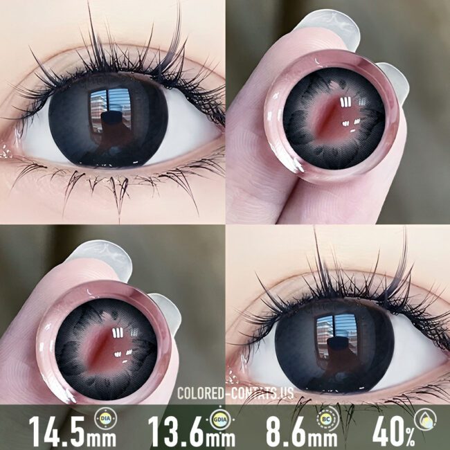 Midnight Monarch Pattern Contact Lenses