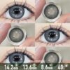 Obsidian Dark Grey Contact Lenses - Colored Contacts Obsidian Dark Grey Contact Lenses