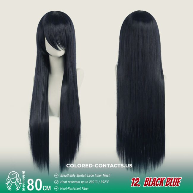 24-Color Versatile Cosplay Wig (80Cm-Length) - Colored Contacts 24-Color Versatile Cosplay Wig (80Cm-Length) Premium Colored Contact Lenses