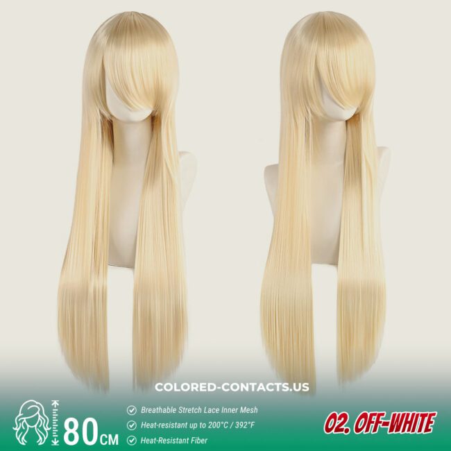 24-Color Versatile Cosplay Wig (80Cm-Length) - Colored Contacts 24-Color Versatile Cosplay Wig (80Cm-Length) Premium Colored Contact Lenses