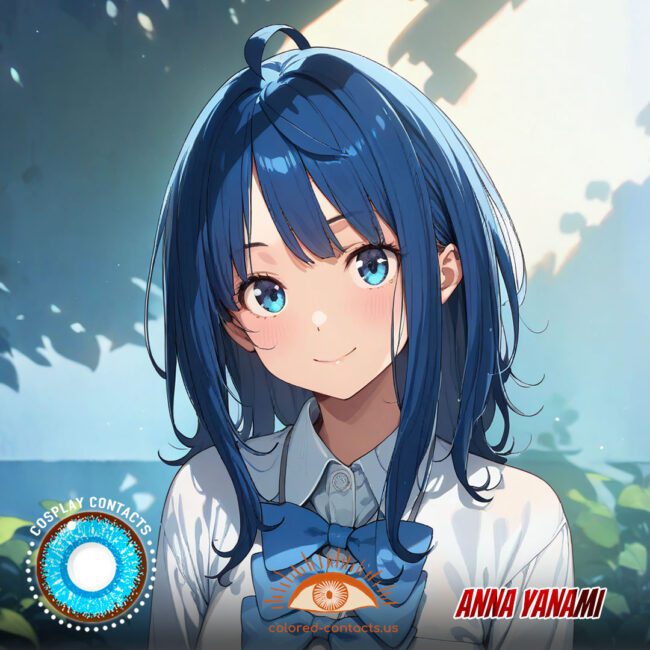 Anna Yanami Cosplay Blue Contact Lenses