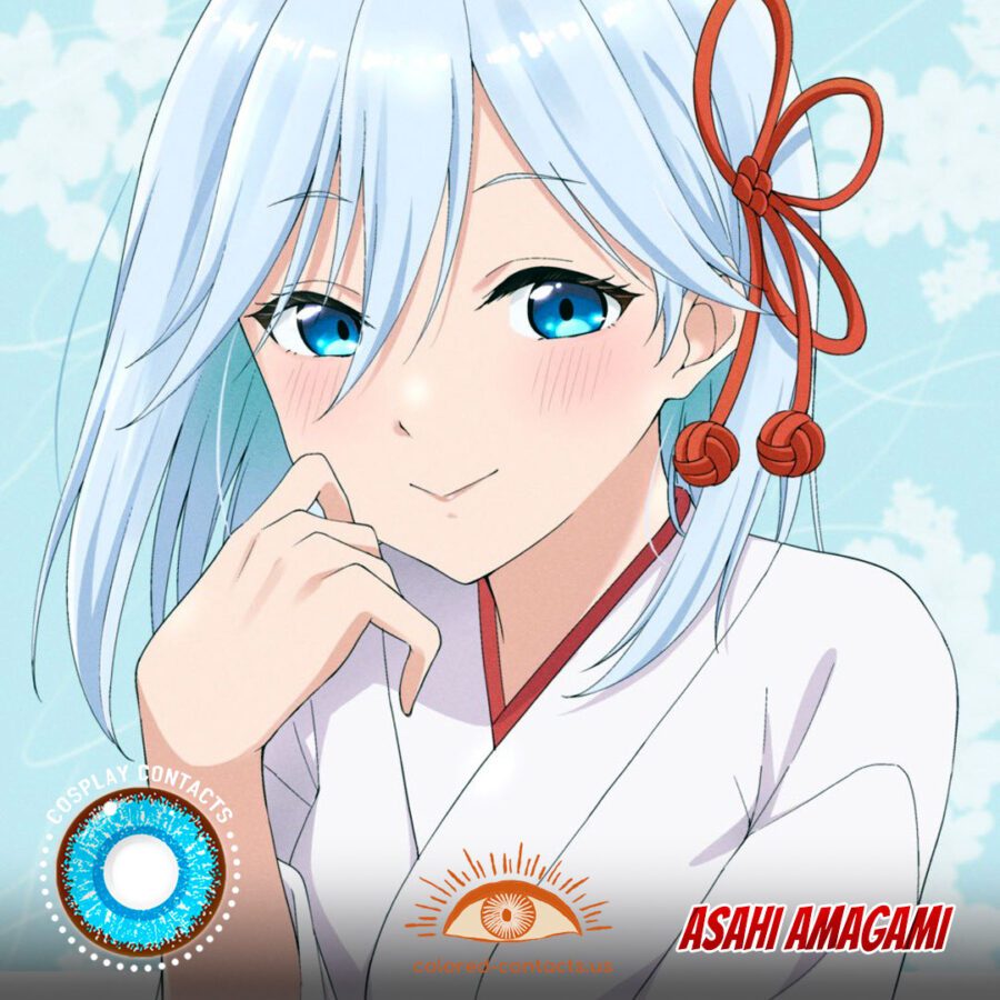 Asahi Amagami Cosplay Blue Contact Lenses