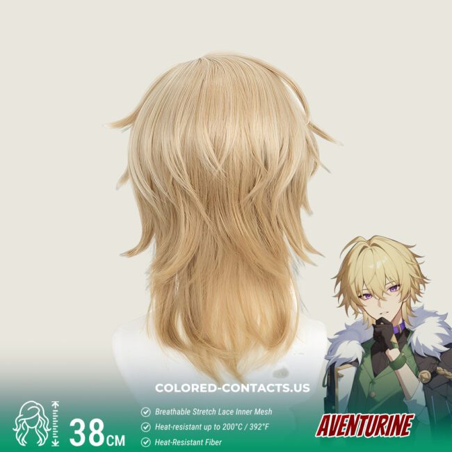 Aventurine Cosplay Wig - Colored Contacts Aventurine Cosplay Wig Premium Colored Contact Lenses