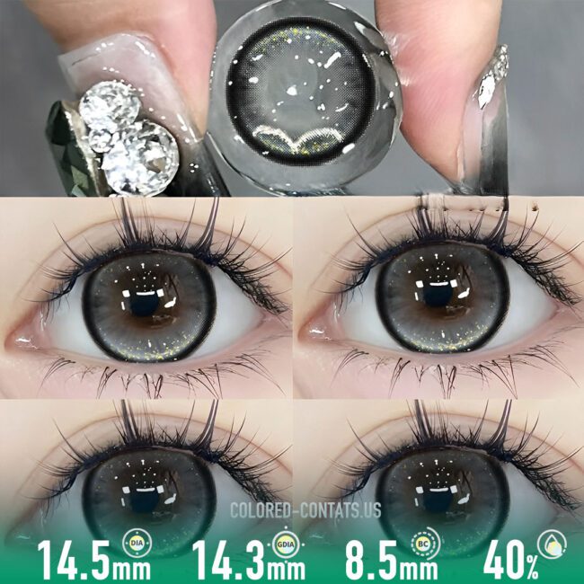Golden Nebula Grey Contact Lenses